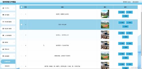 java ssm計算機畢業設計java軟件學院門戶網站u09k9